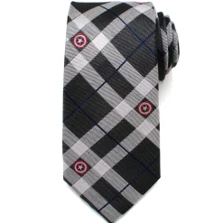 Marvel Captain America Gray Plaid Tie