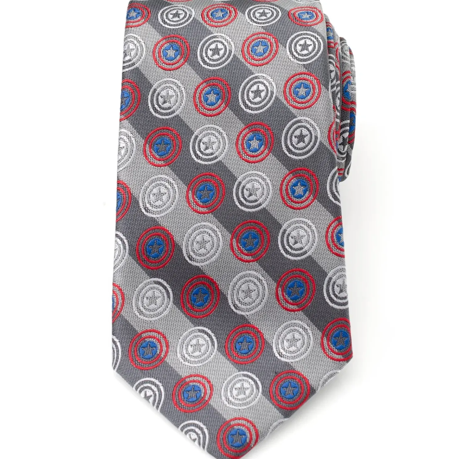 Marvel Captain America Gray Stripe Men's Tie