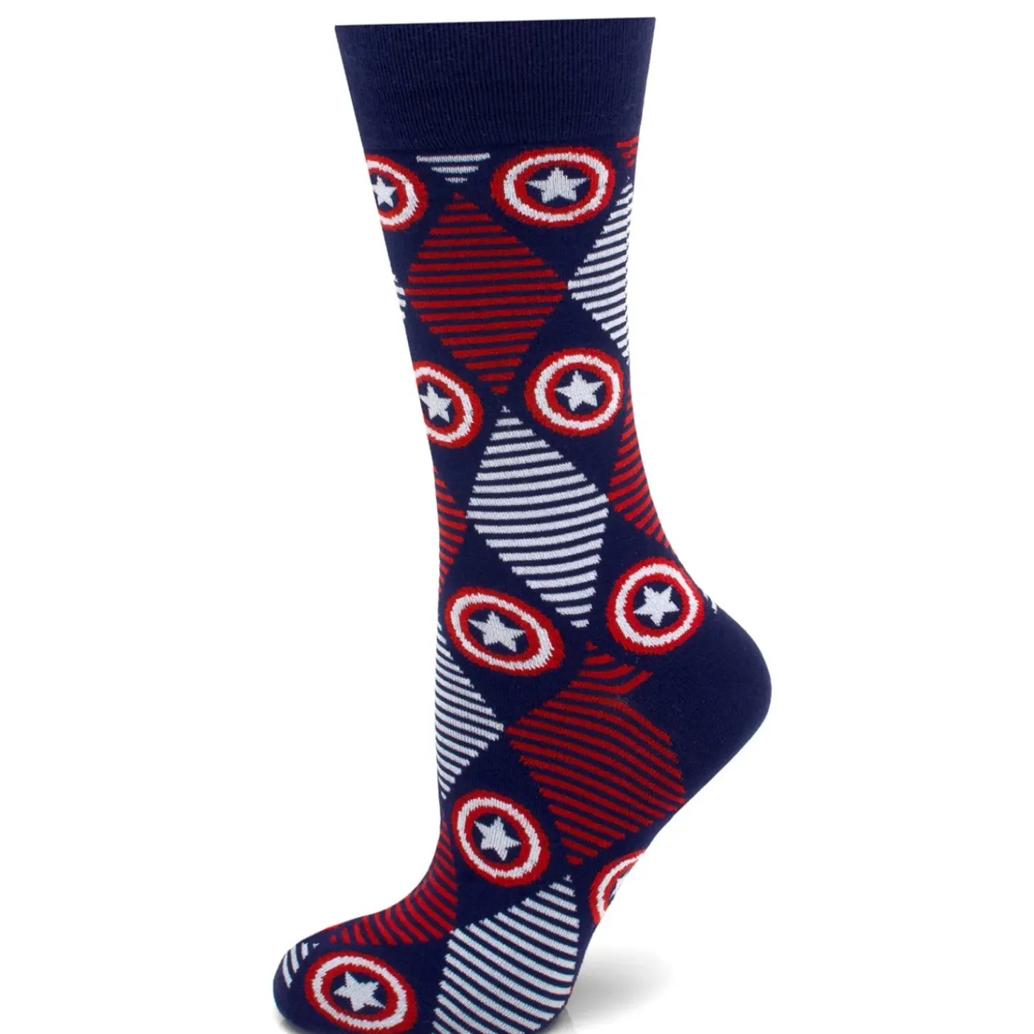 Marvel Captain America Navy Argyle Stripe Gift Set