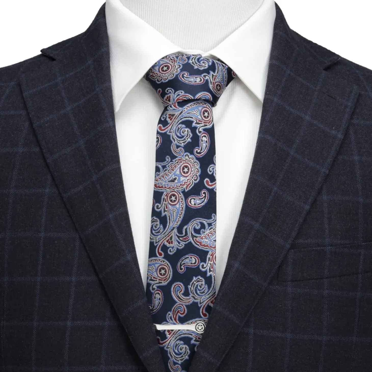 Marvel Captain America Paisley Men's Tie