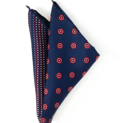 Marvel Captain America Shield Navy Pocket Square