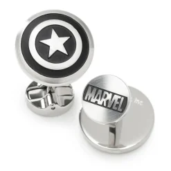 Marvel Captain America Shield Stainless Steel Cufflinks