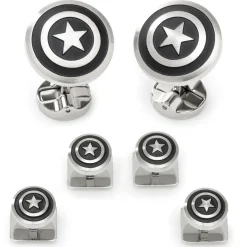 Marvel Captain America Shield Stainless Steel Stud Set