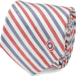 Marvel Captain America Striped White Men's Tie