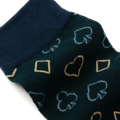Cufflinks, Inc. Card Suits Casino Blue Men's Socks