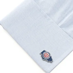 MLB Chicago Cubs State Shaped Cufflinks