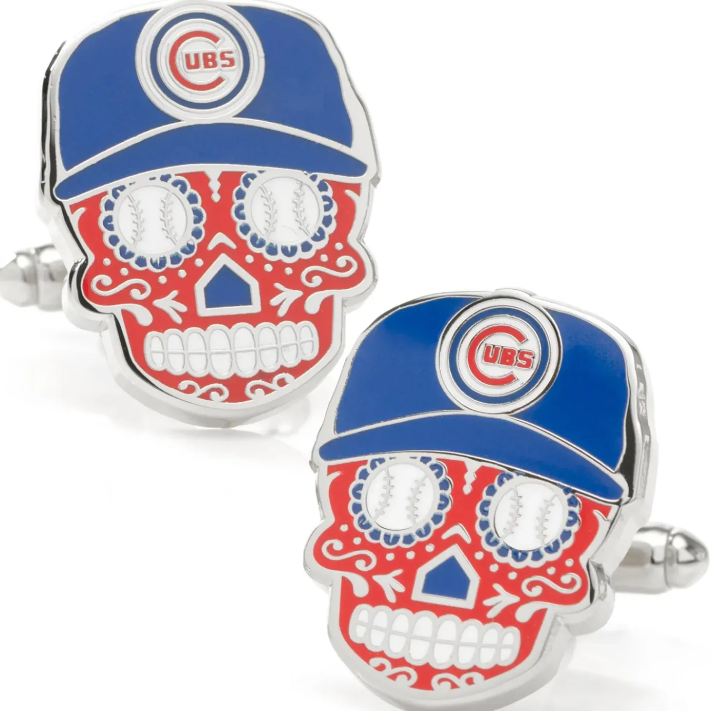 MLB Chicago Cubs Sugar Skull Cufflinks