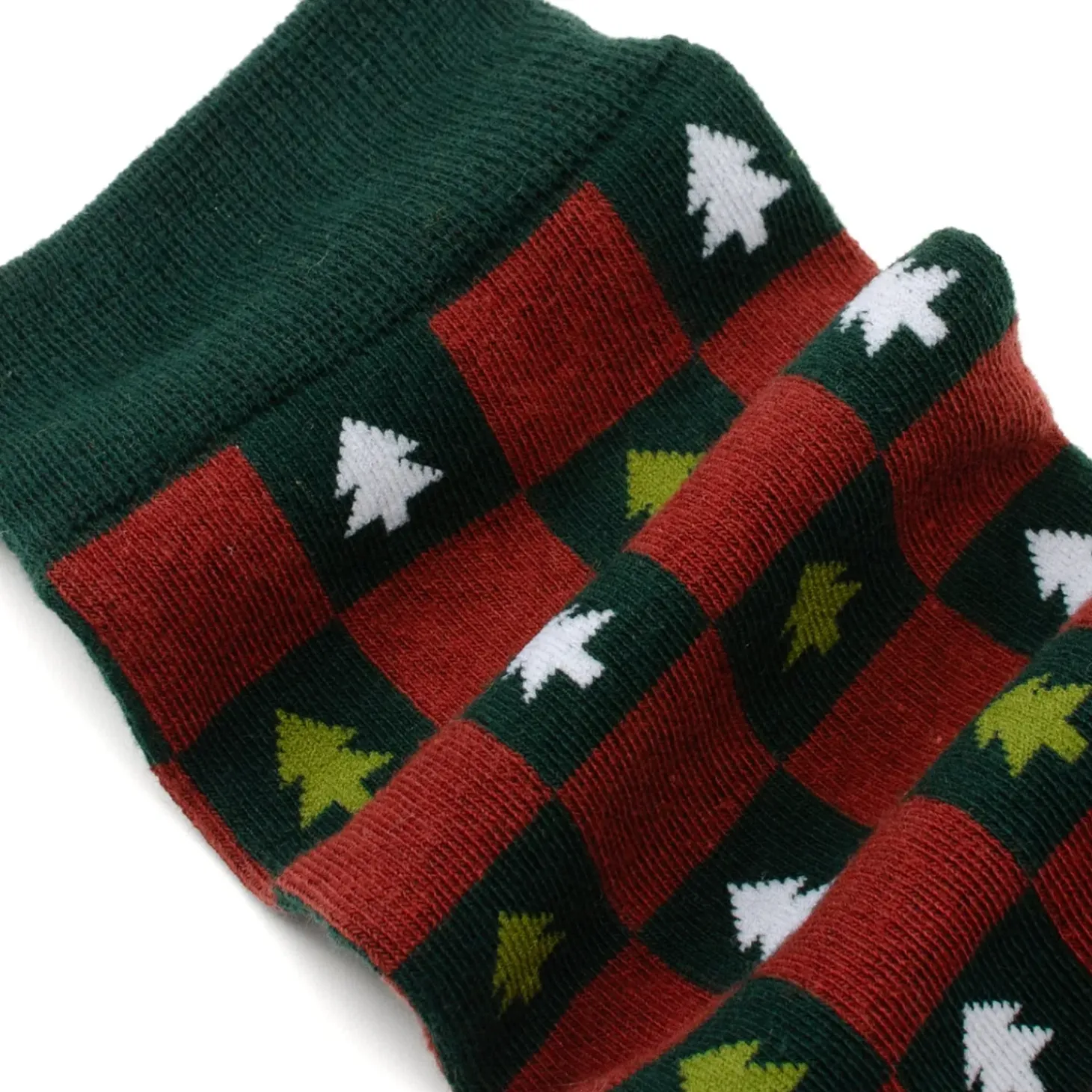 Cufflinks, Inc. Christmas Tree Red Green Checkered Men's Socks