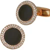 Jacob & Co. Circular Cufflinks with White Diamonds