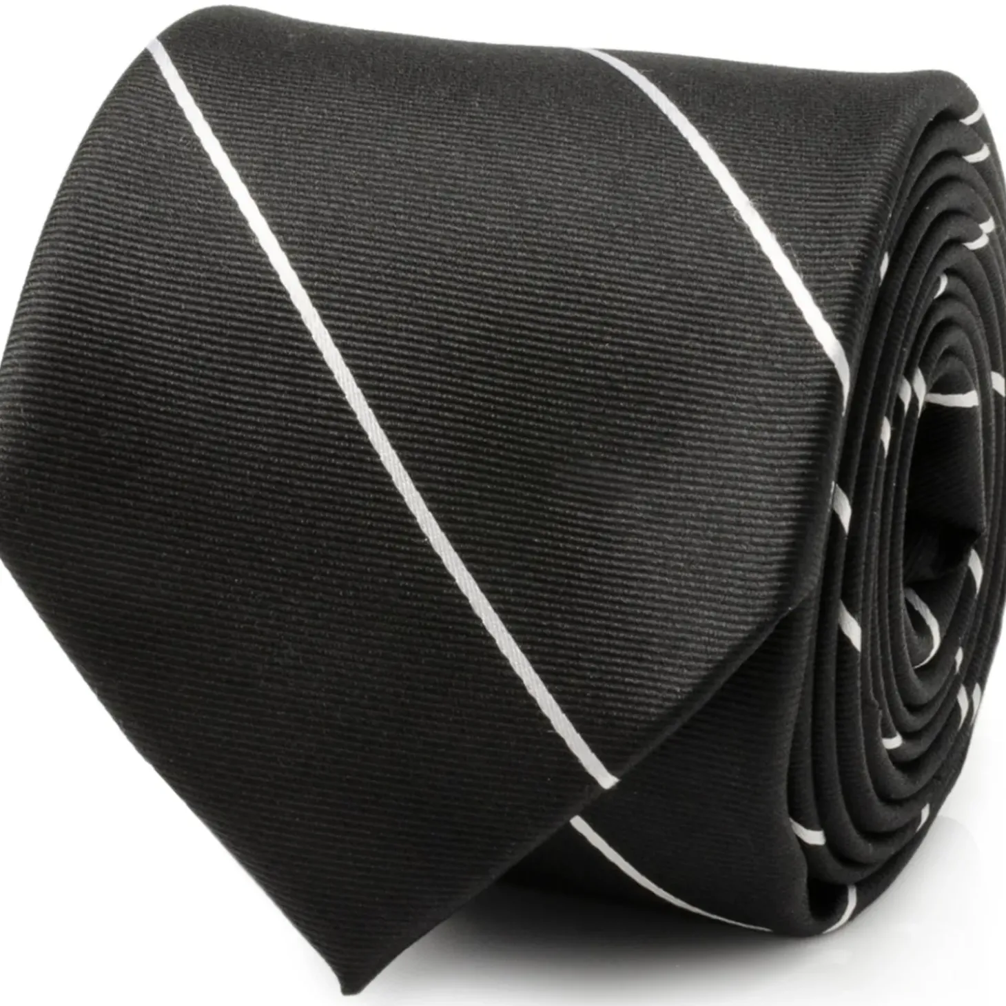 Ox and Bull Trading Co. Classic Black Striped Silk Men's Tie