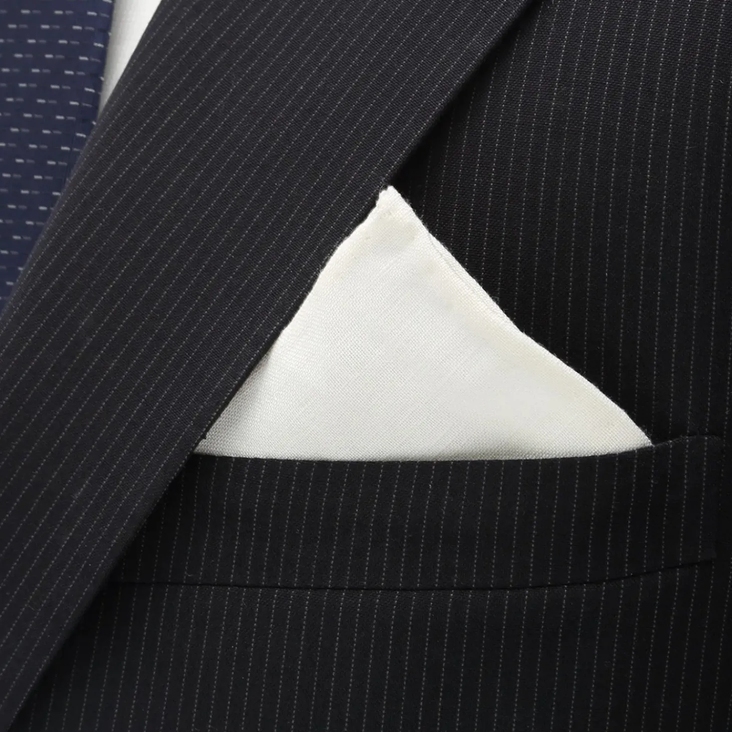 Ox and Bull Trading Co. Cream Linen Pocket Square