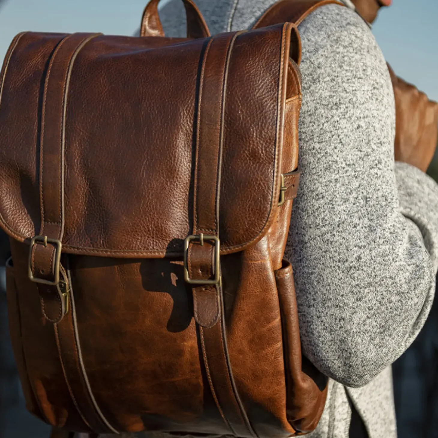 Moore & Giles CREWS BACKPACK TITAN MILLED HONEY