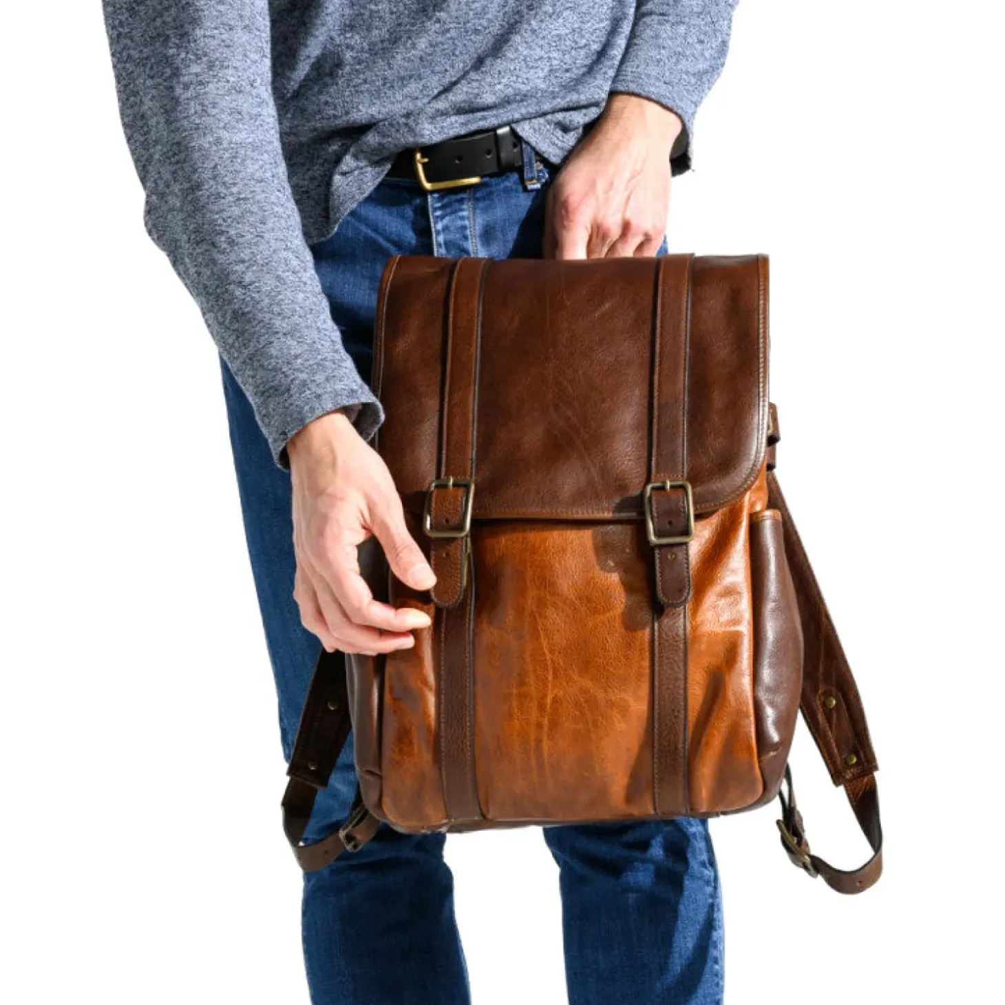Moore & Giles CREWS BACKPACK TITAN MILLED HONEY