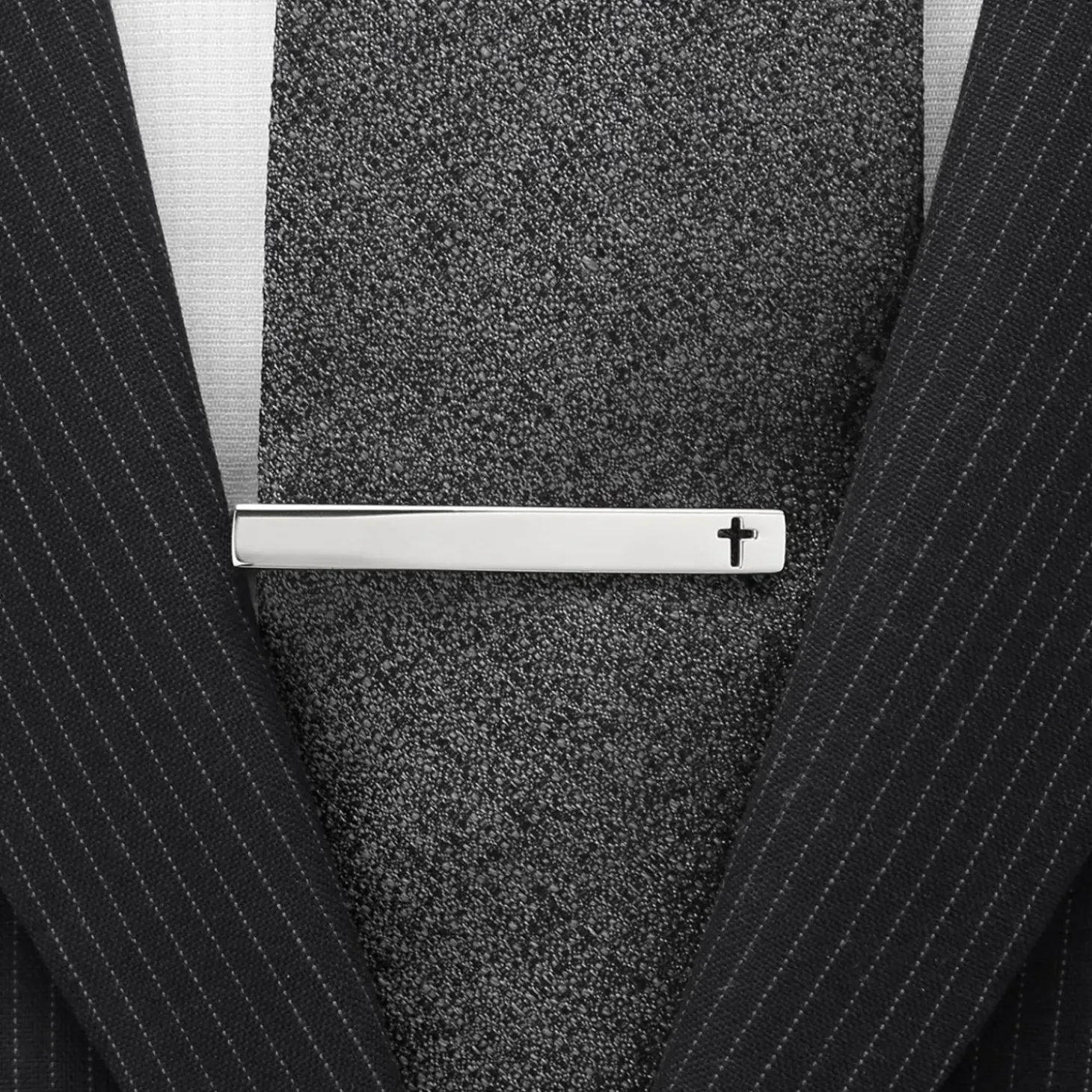 Ox and Bull Trading Co. Cross Stainless Steel Cufflinks and Tie Clip Gift Set