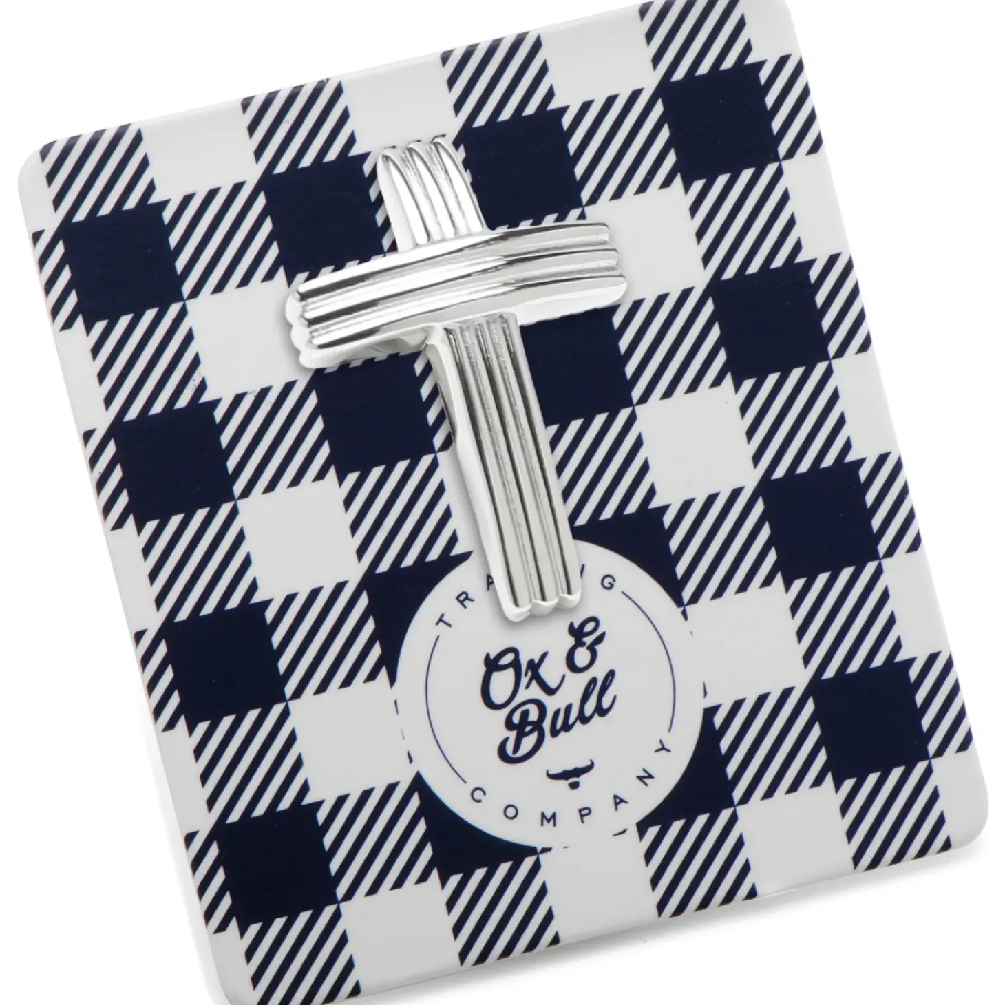 Ox and Bull Trading Co. Cross Stainless Steel Lapel Pin