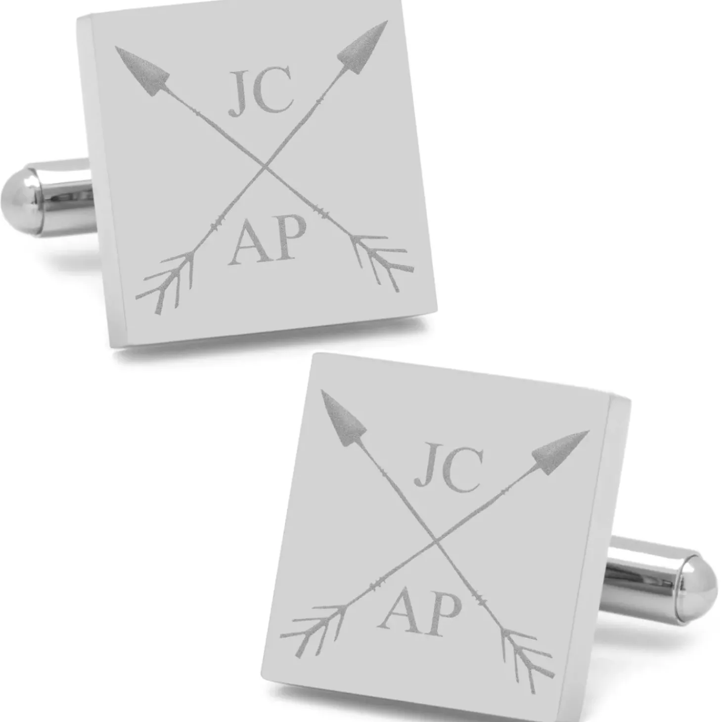 Ox and Bull Trading Co. Crossed Arrows Engravable Cufflinks