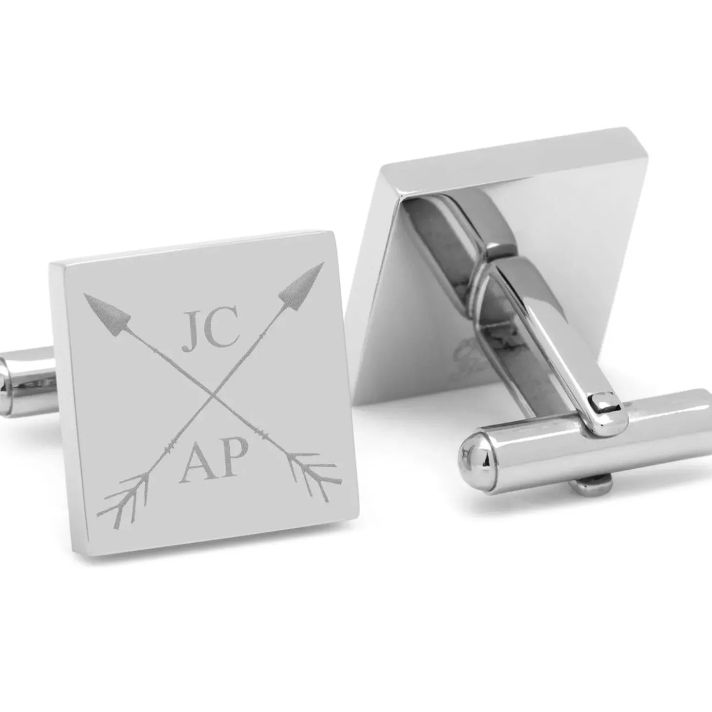 Ox and Bull Trading Co. Crossed Arrows Engravable Cufflinks