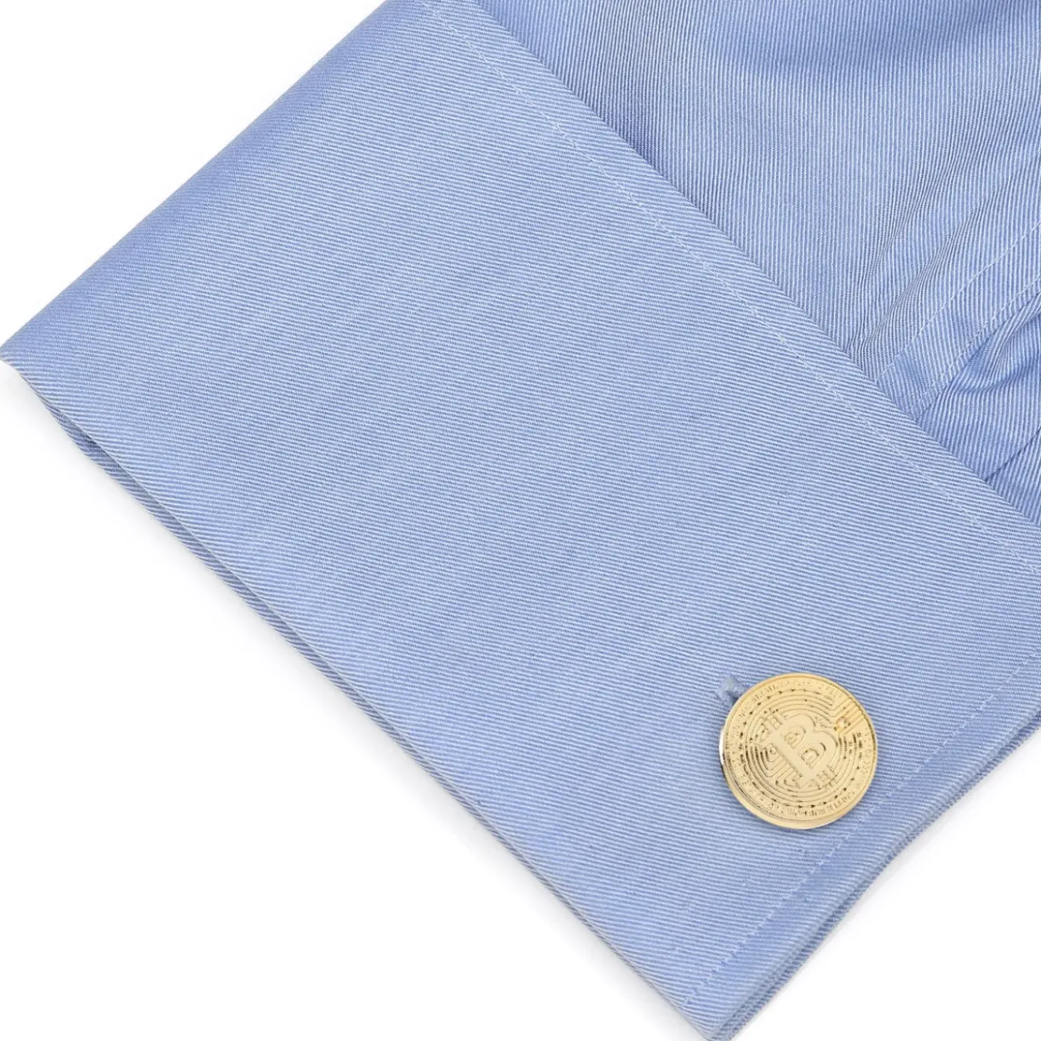 Cufflinks, Inc. Crypto Bitcoin Debossed Cufflink