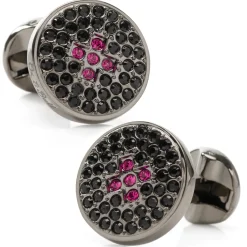 Ox and Bull Trading Co. Crystal Button Pave Cufflinks