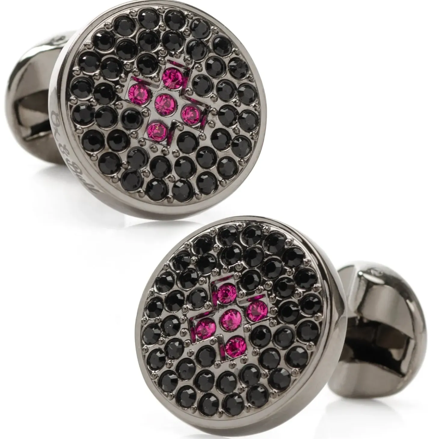 Ox and Bull Trading Co. Crystal Button Pave Cufflinks