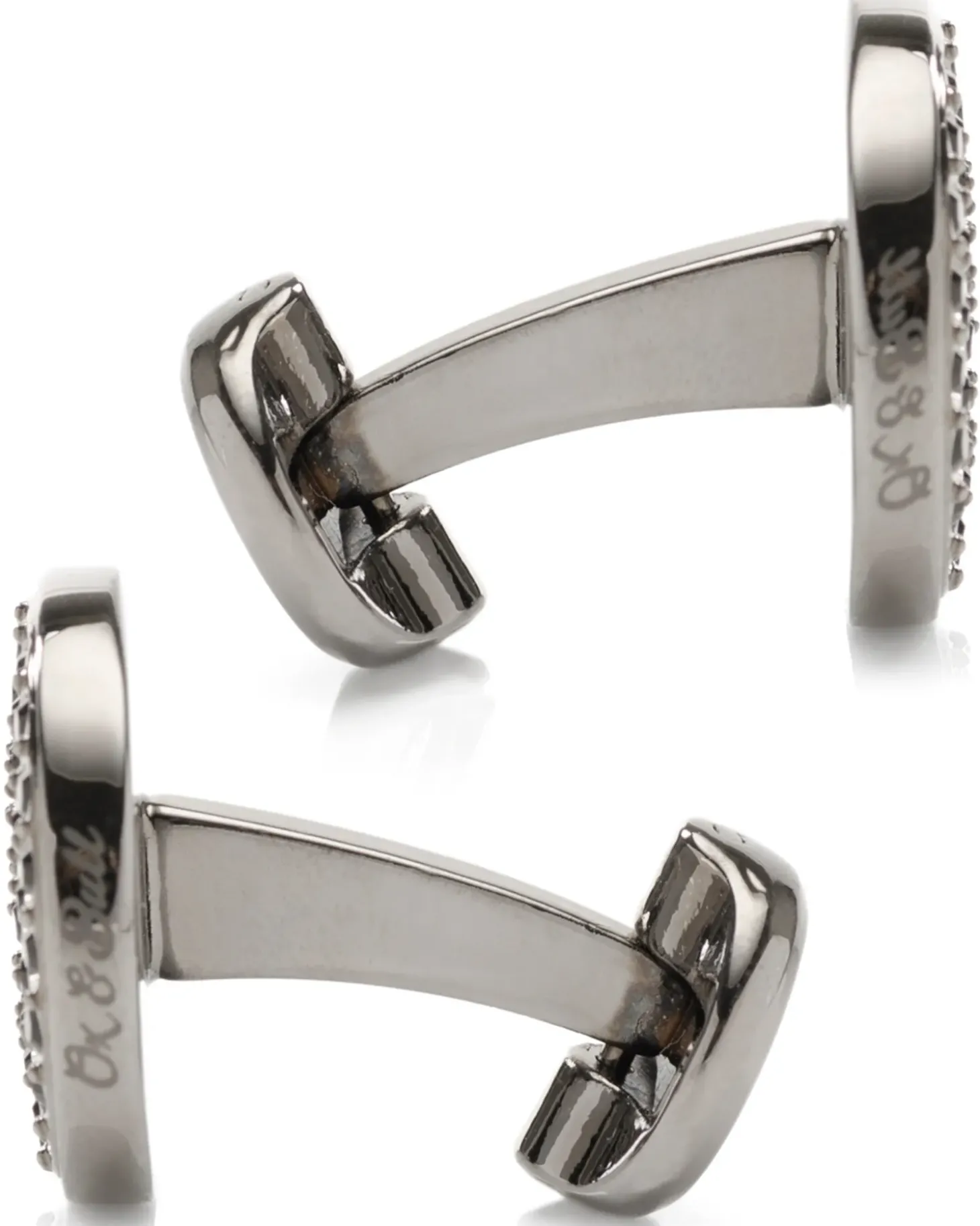 Ox and Bull Trading Co. Crystal Button Pave Cufflinks
