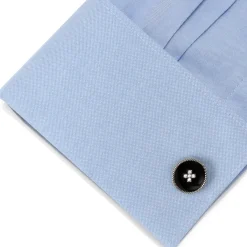 Ox and Bull Trading Co. Crystal Button Rope Cufflinks