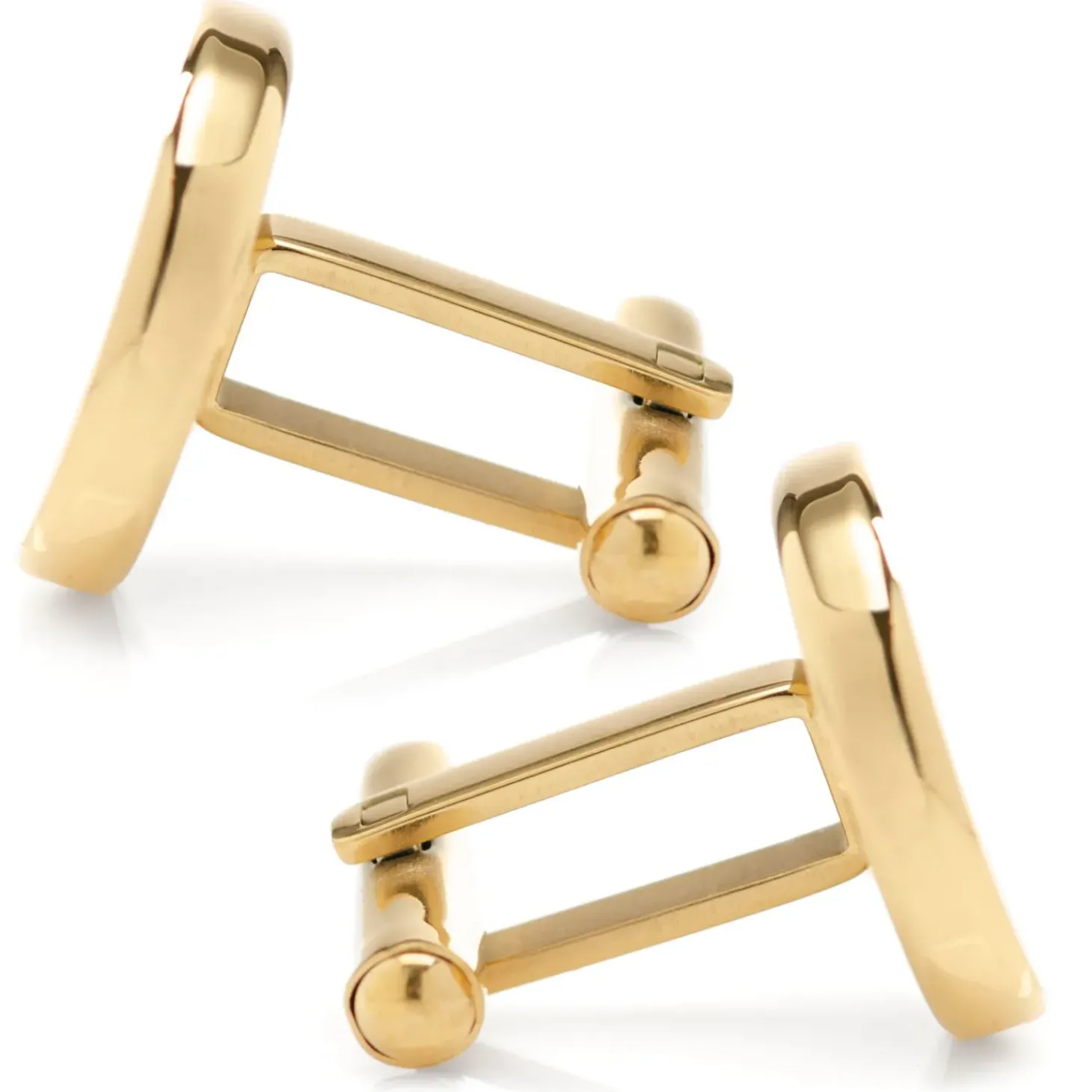 Ox and Bull Trading Co. Custom Clock Engravable Gold Cufflinks