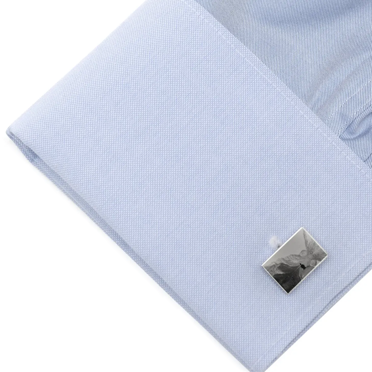 Ox and Bull Trading Co. Custom Engraved Block Photo Cufflinks