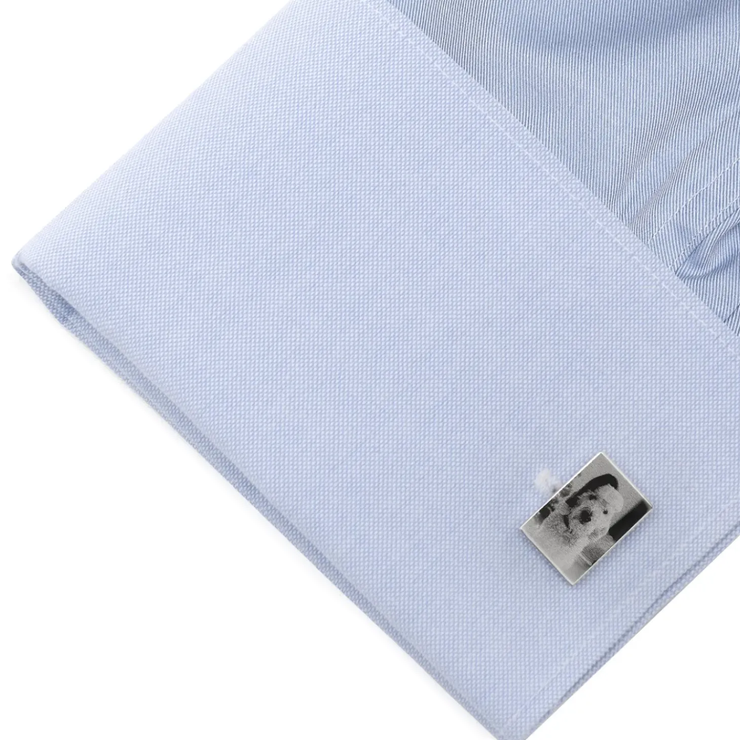Ox and Bull Trading Co. Custom Engraved Block Photo Cufflinks