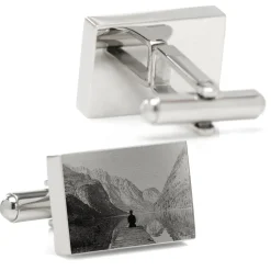 Ox and Bull Trading Co. Custom Engraved Block Photo Cufflinks