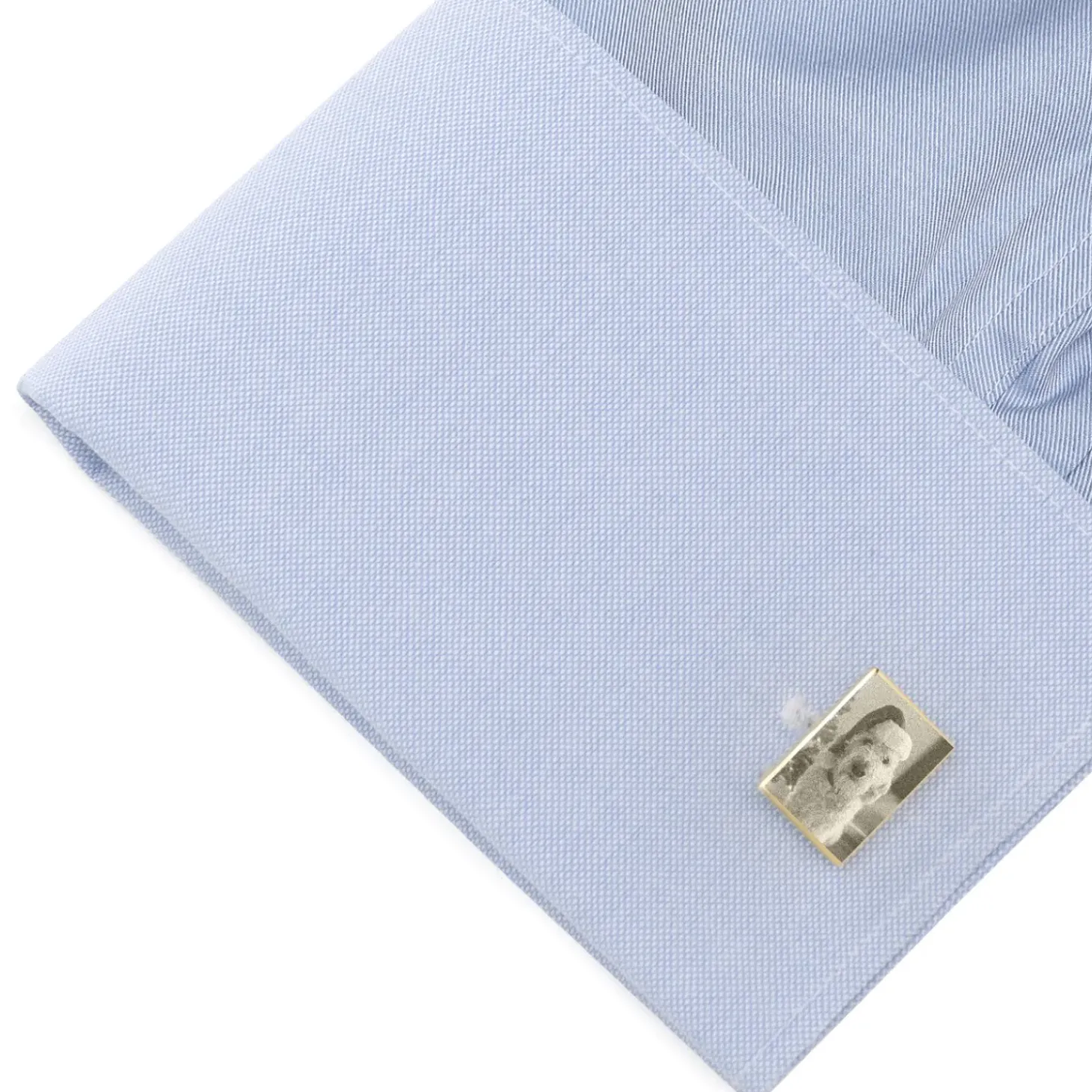 Ox and Bull Trading Co. Custom Engraved Gold Plated Block Cufflinks