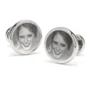 Ox and Bull Trading Co. Custom Engraved Round Photo Cufflinks