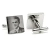 Ox and Bull Trading Co. Custom Engraved Square Photo Cufflinks