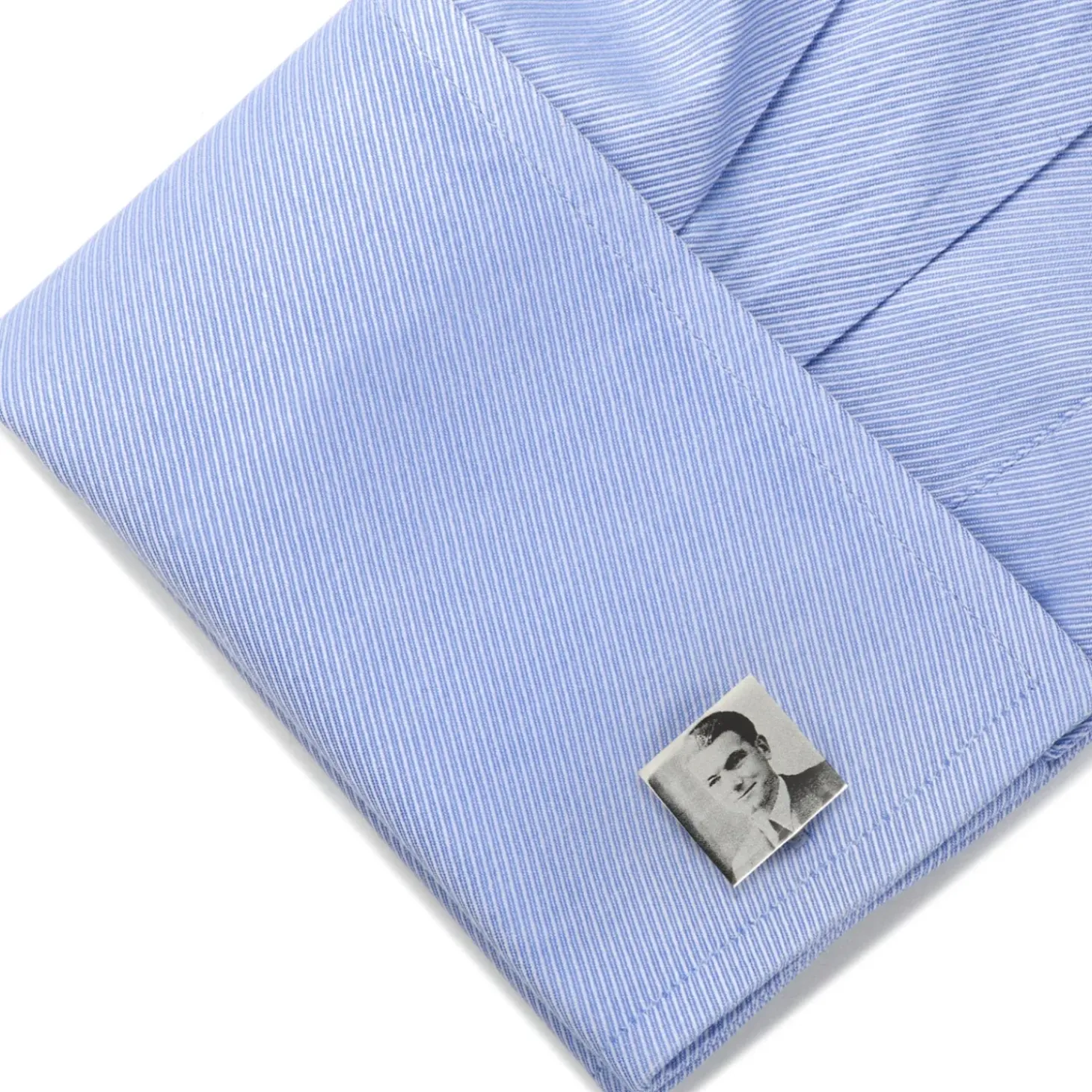 Ox and Bull Trading Co. Custom Engraved Square Photo Cufflinks