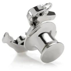 Ox and Bull Trading Co. 3D Anchor Sterling Silver Lapel Pin