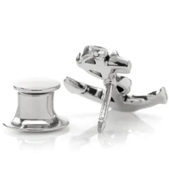 Ox and Bull Trading Co. 3D Anchor Sterling Silver Lapel Pin