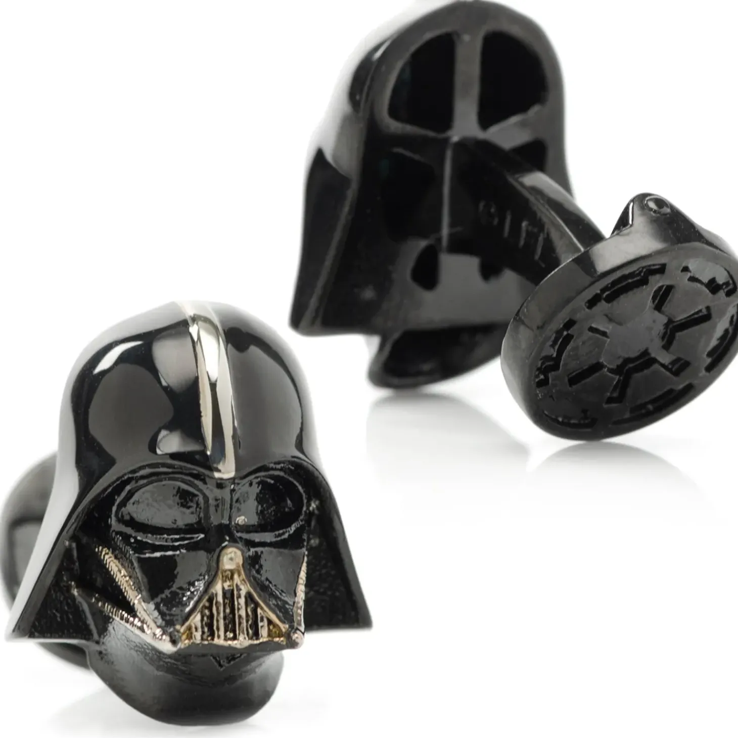 Star Wars 3D Darth Vader Satin Black Cufflinks