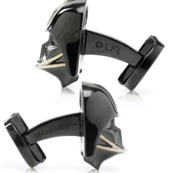 Star Wars 3D Darth Vader Satin Black Cufflinks