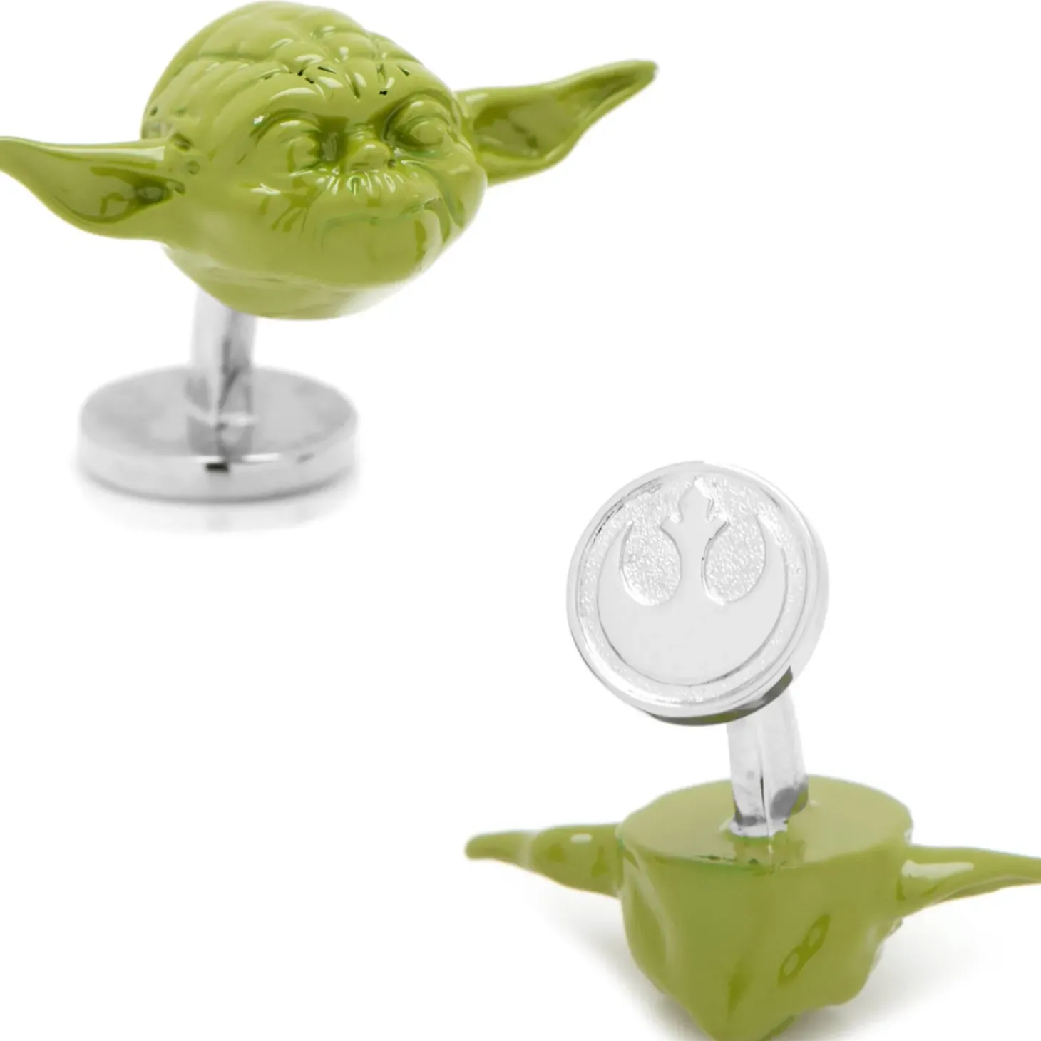 Star Wars 3D Green Yoda Head Cufflinks