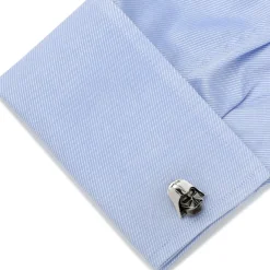 Star Wars 3D Sterling Silver Darth Vader Cufflinks