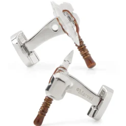 Marvel 3D Stormbreaker Silver Cufflinks