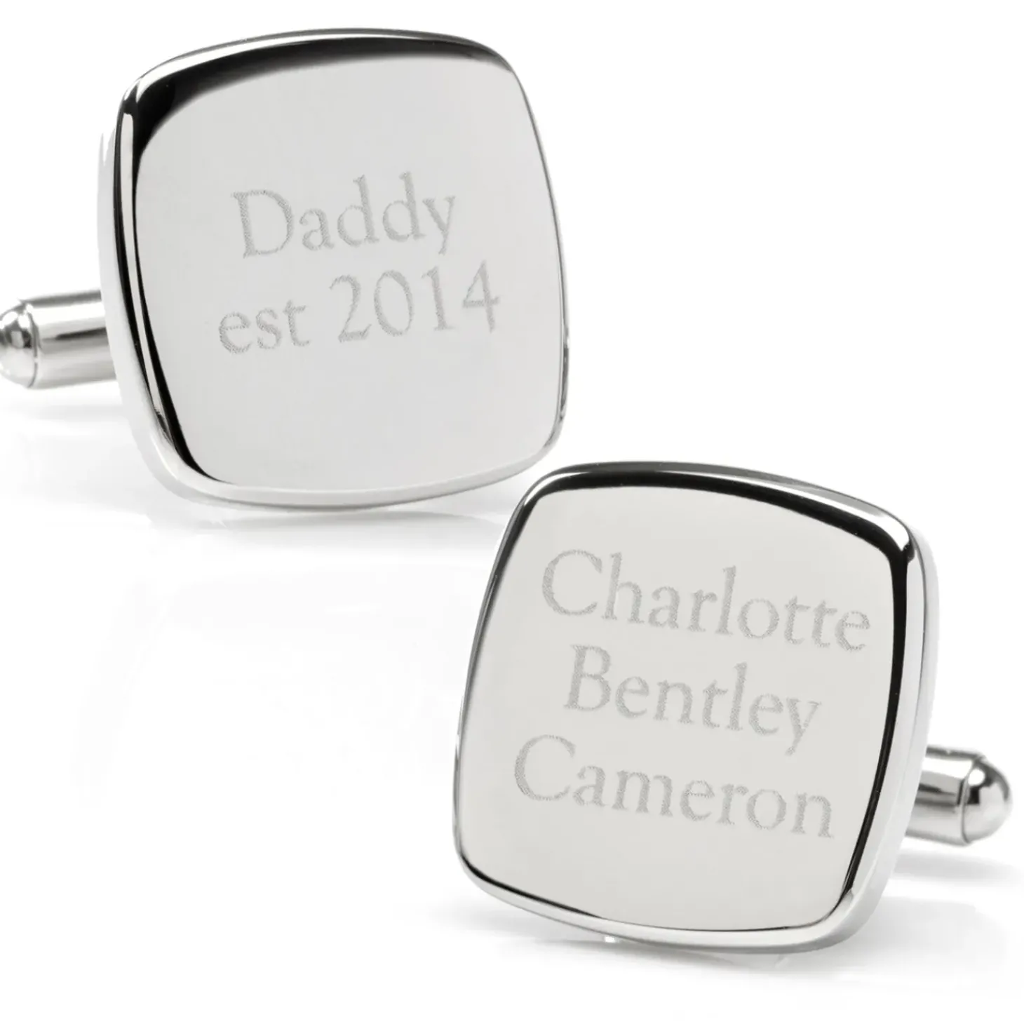 Ox and Bull Trading Co. Daddy Established Engravable Cufflinks