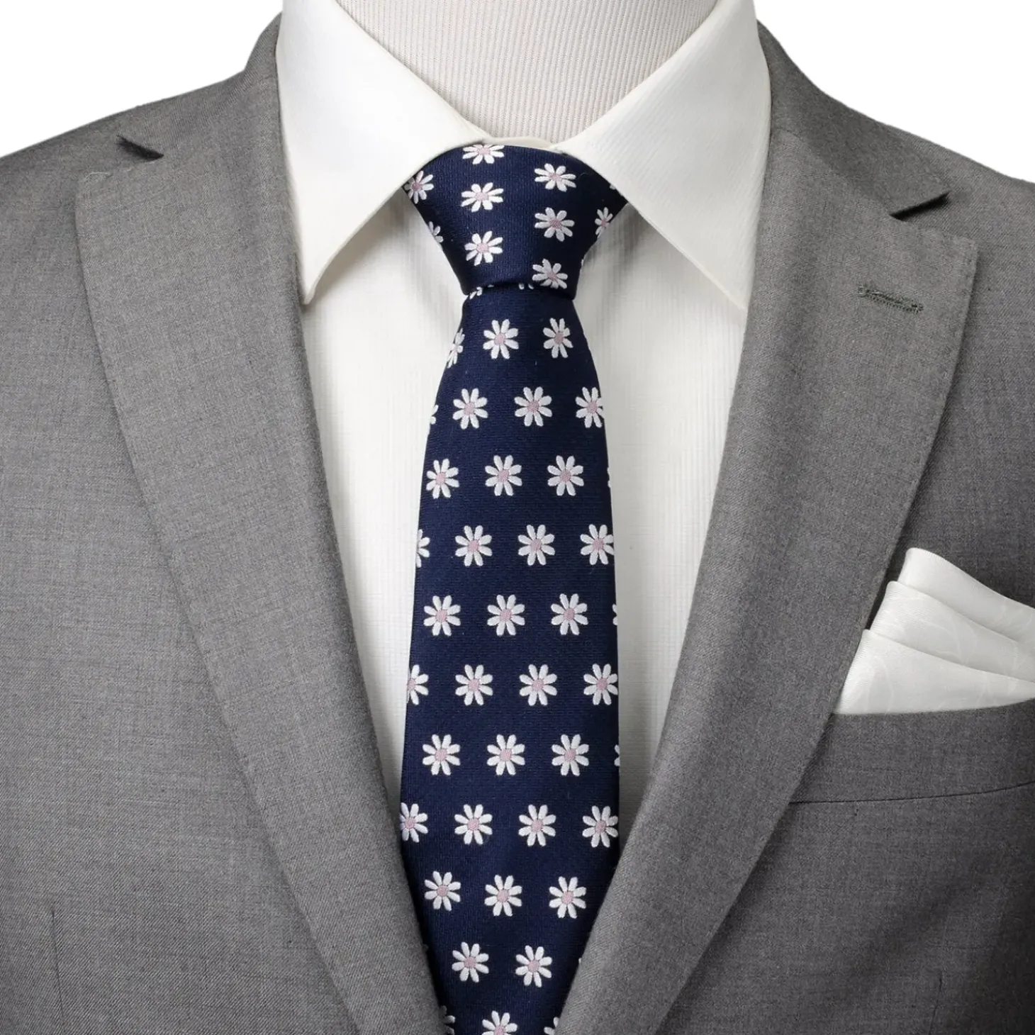 Ox and Bull Trading Co. Daisy Navy Blue Men's Tie