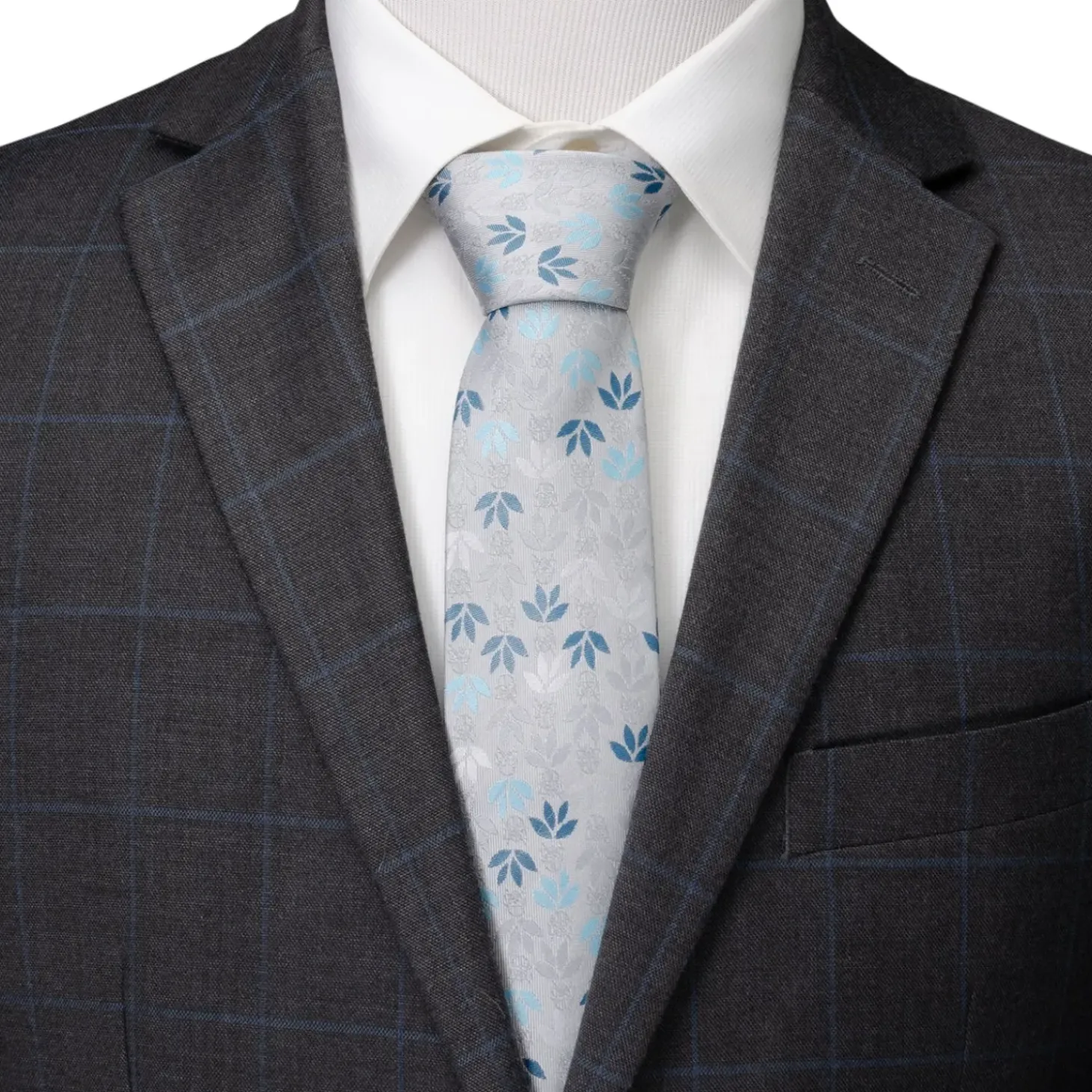 Star Wars Darth Vader Floral Gray Men's Tie