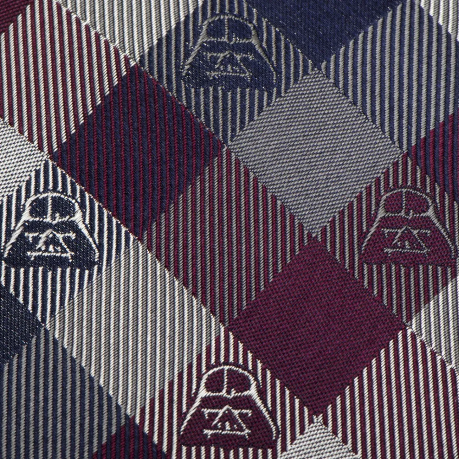 Star Wars Darth Vader Plum Modern Plaid Men's Tie