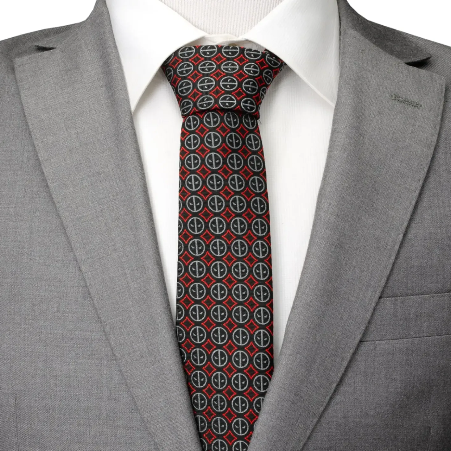 Marvel Deadpool Black Men's Tie