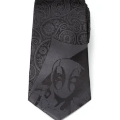 Marvel Deadpool Hidden Paisley Black Silk Men's Tie