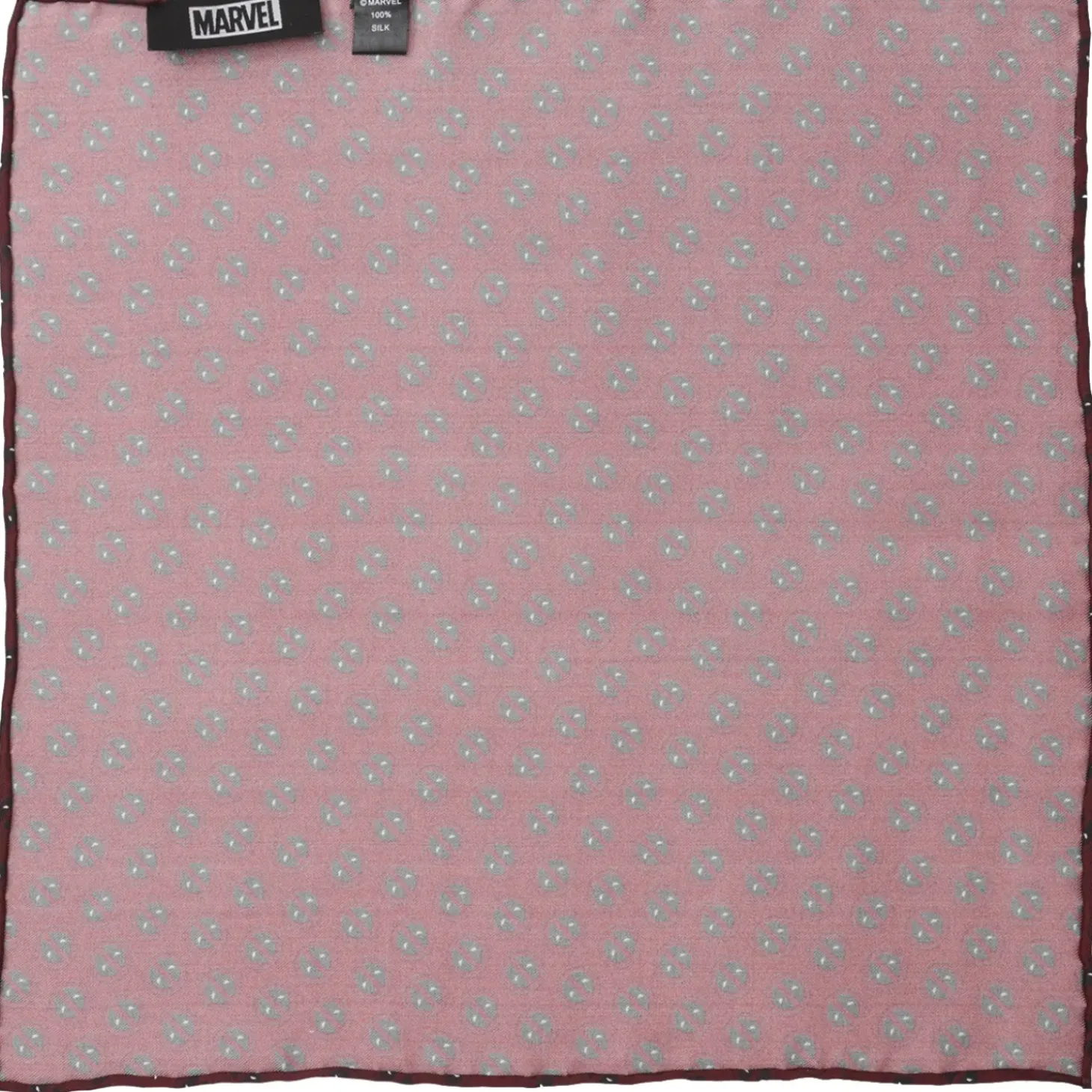 Marvel Deadpool Red Mask Silk Pocket Square