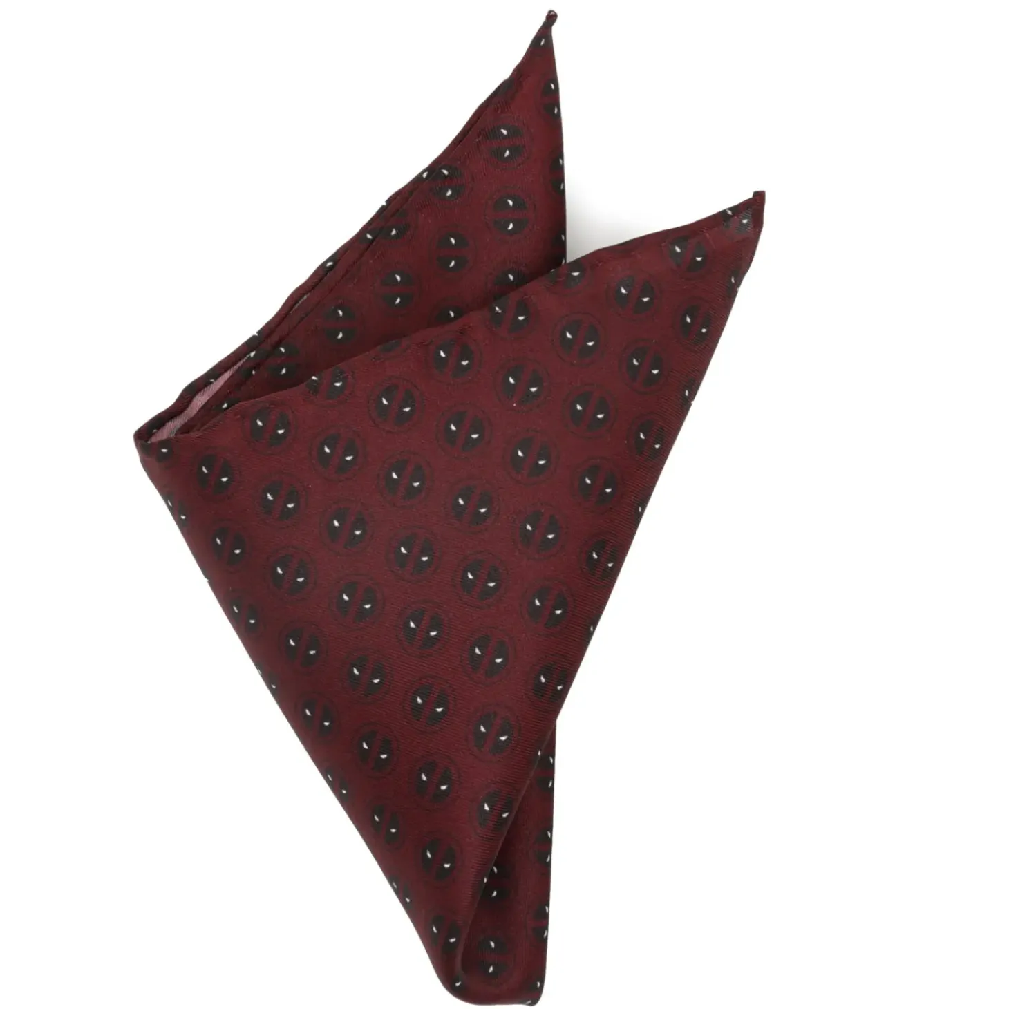 Marvel Deadpool Red Mask Silk Pocket Square
