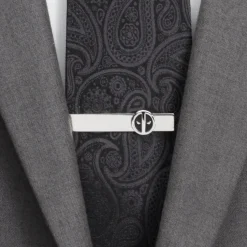 Marvel Deadpool Silver Mask Tie Bar